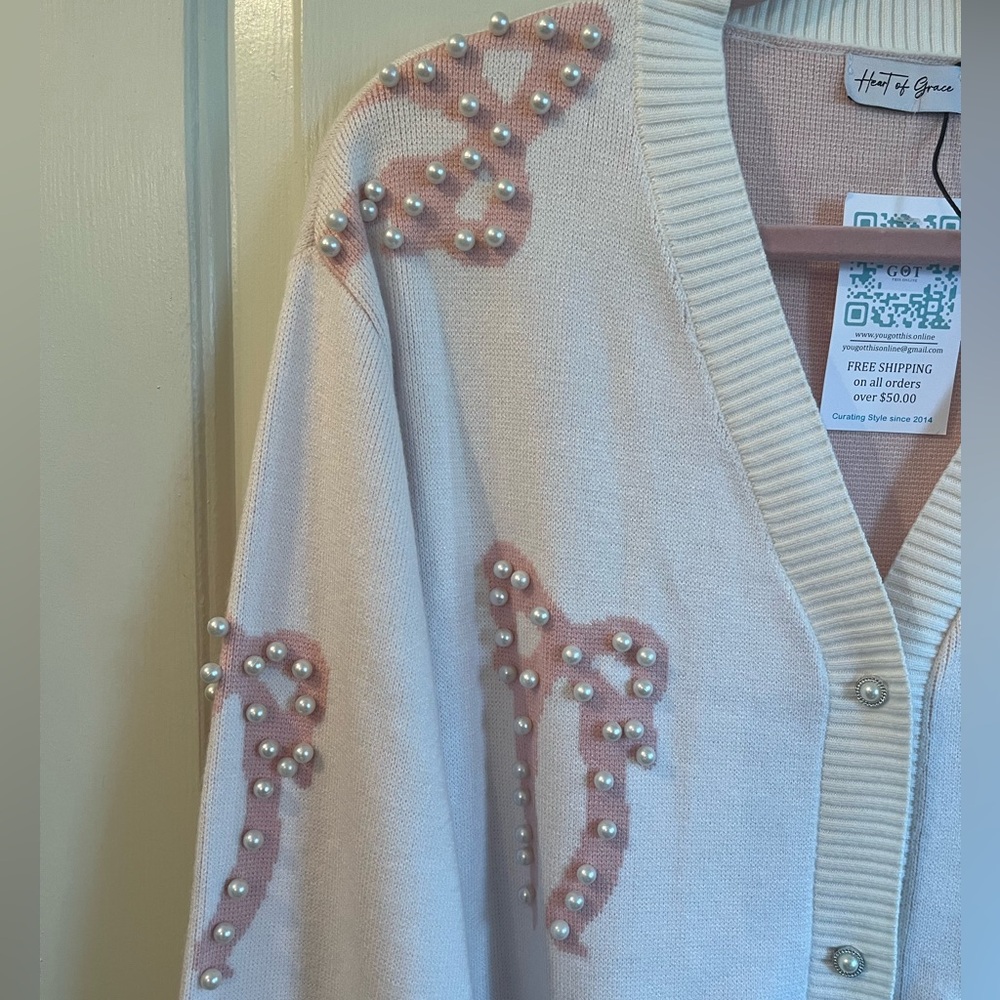 🌸Pearl Bow Cardigan🌸 - Picture 8 of 15